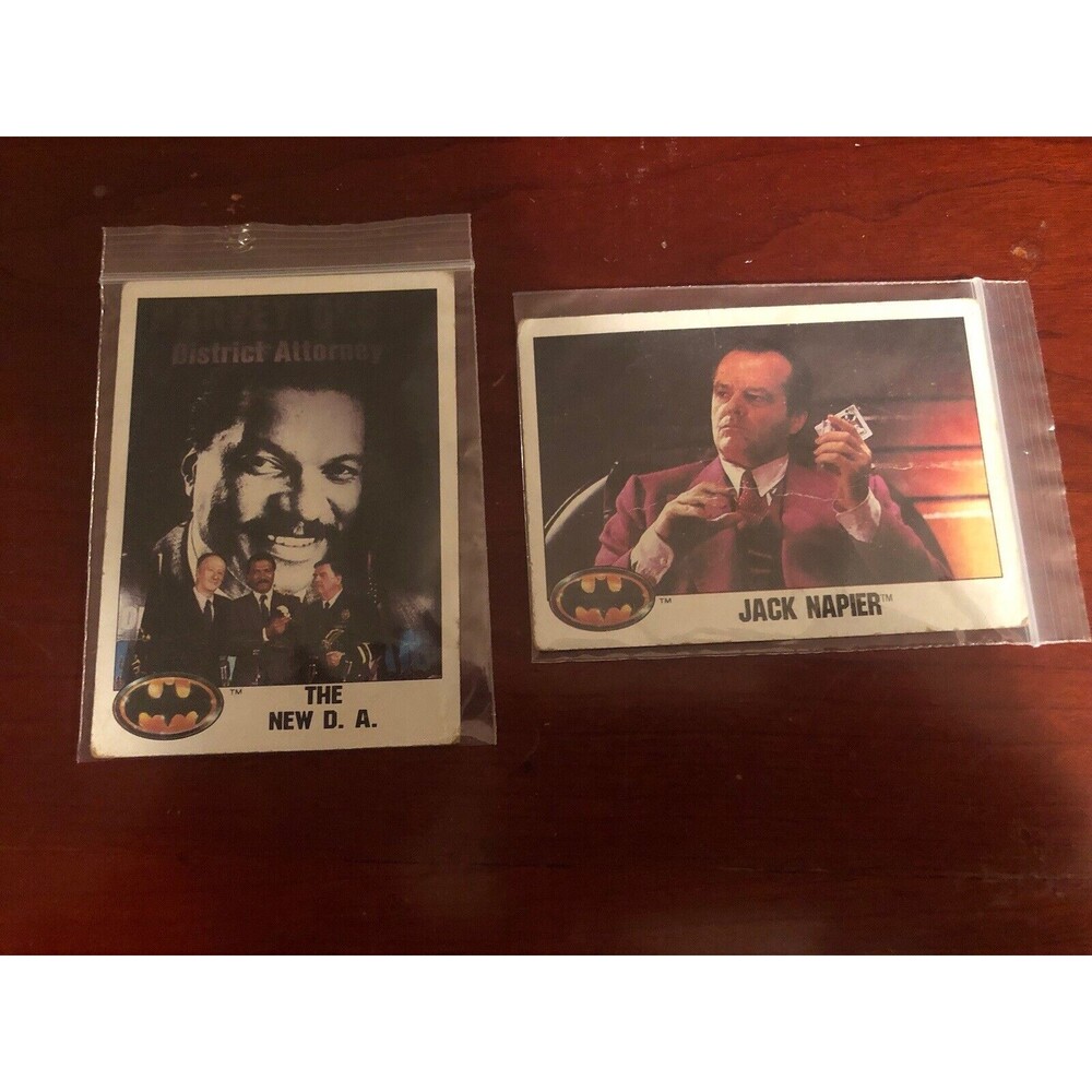 1989 DC Comics Batman Cards Jack Napier #5 & The New D.A. #20 Jack Nicholson VTG